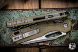 Microtech Standard Issue "MSI" 30th Anniversary Ram-LOK Manual Folding Knife OD Green 3.85" Apocalyptic Stonewash 210T-10APPMOD30