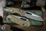 Microtech Standard Issue "MSI" Ram-LOK Manual Folding Knife OD Green 3.85" Apocalyptic Stonewash Serrated 210T-11APPMOD