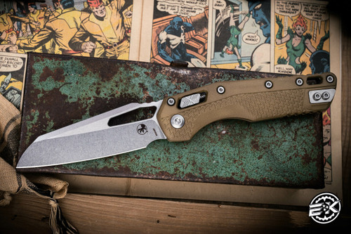 Microtech Standard Issue "MSI" Ram-LOK Manual Folding Knife Dark Earth 3.85" Stonewash 210T-10PMDE