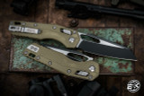 Microtech Standard Issue "MSI" Ram-LOK Manual Folding Knife OD Green 3.85" Black 210T-1PMOD