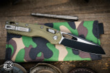 Microtech Standard Issue "MSI" Ram-LOK Manual Folding Knife OD Green 3.85" Black Serrated 210T-2PMOD