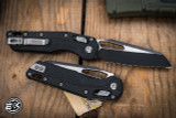 Microtech Standard Issue "MSI" Ram-LOK Manual Folding Knife Black Polymer 3.85" Black Serrated 210T-3PMBK