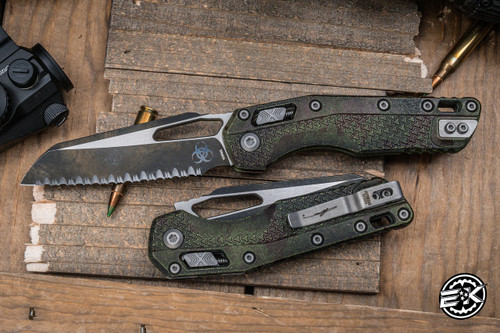 Microtech Standard Issue "MSI" Outbreak Ram-LOK Manual Folding Knife Polymer 3.85" M390 Serrated 210T-3PMOBS