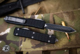 Microtech Tri-Grip Ultratech "EKnives EKclusive" Gunmetal Grey Cerakote Accents 3.4" Spartan Black 223T-1GMEKS