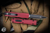 Microtech Dirac OTF Automatic Knife Merlot Red D/E 3" Dagger Black 225-1MR