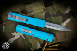 Microtech Dirac OTF Automatic Knife Turquoise 3" Dagger Satin Serrated 225-6TQ