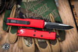 Microtech UTX-85 OTF Automatic Knife Red 3" Black Serrated 231-2RD