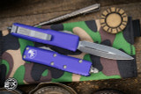 Microtech UTX-85 OTF Automatic Knife Purple 3.1" Dagger Apocalyptic Stonewash 232-10APPU