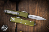 Microtech UTX-85 OTF Automatic Knife OD Green 3.1" Dagger Stonewash 232-10OD