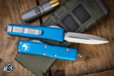 Microtech UTX-85 OTF Automatic Knife Blue 3.1" Dagger Satin 232-4BL