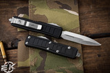 Microtech UTX-85 II Stepside OTF Automatic Knife Black 3" Dagger Stonewash 232II-10S