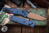 Benchmade Bailout AXIS Lock Folding Knife Crater Blue Aluminum 3.4" Tanto Flat Dark Earth Cerakote 537FE-02