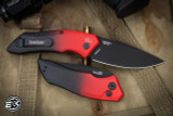 Kershaw Launch 1 Automatic Folding Knife Red Black Aluminum 3.4" Magnacut Black 7100GRDBLK