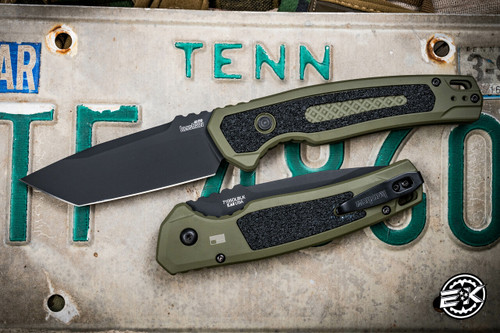 Kershaw Launch 16 Automatic Folding Knife OD Green 3.45" M4 Tanto Black  7105OLBLK