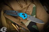 Benchmade Gold Class Mini Osborne AXIS Lock Arctic Storm Fat Carbon 2.9" Damasteel Reverse Tanto 945-22