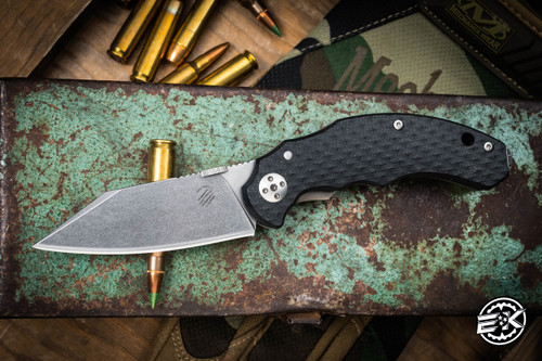 Bastinelli Knives D. Vil Mini Dragotac Knife Black/Bronze 2.9" M390 Stonewash