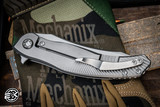 Mike Bond Knives Custom Huli Maka Radial Space Grey Titanium 3.75" Stonewash