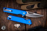 Buck Infusion Blue Aluminum Liner Lock Flipper 3.25" Stonewash Drop Point