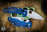 Spyderco Manix 2 Lightweight Translucent Blue Knife 3.4" Satin C101PBL2