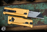 Reate EXO-U Gravity Utility Knife Yellow Diamond Frag Aluminum 2.3" Utility Blade