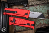 Reate EXO-U Gravity Utility Knife Red Diamond Frag Aluminum 2.3" Utility Blade