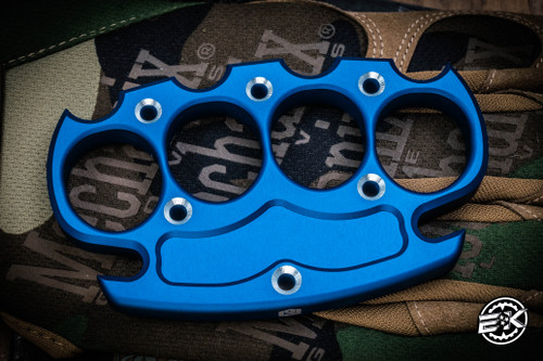 NCC Knives Knuck Grapnel Horned Blue Two Tone Anodized Aluminum Paper Weight