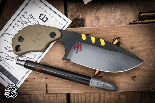 Blackside Customs/Strider Knives SLCC OD Green-Pen Kit 3.75" Bounty Hunter Finish