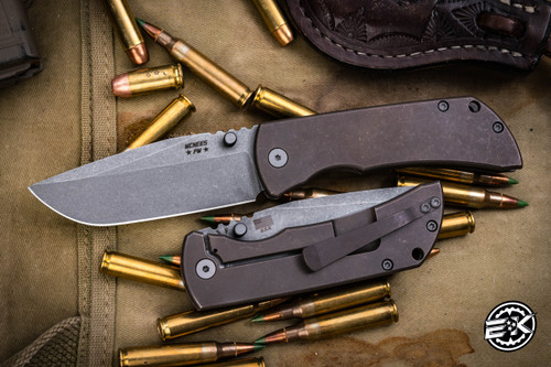 Mcnees Knives Mac 2 Atomic Bronze Titanium 3.5" MagnaCut Stonewash