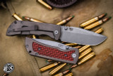 Mcnees Knives Mac 2 Atomic Bronze Titanium Red G10 Inlay 3.5" MagnaCut Stonewash