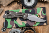 Hinderer Knives XM-18 3.5" Bowie Non Flipper Folding Knife Coyote G10, Battle Bronze