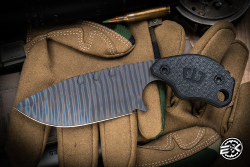 Blackside Customs/Strider Knives SLCC Fixed Blade Knife Titanium G10 3.75" Flamed