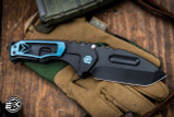 Medford Praetorian Ti Folding Knife Teal 3.75" S45VN DLC Tanto