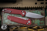 Tactile Knife Co. "Maverick" Crossbar Lock Folding Knife Red G10 3.5" MagnaCut 