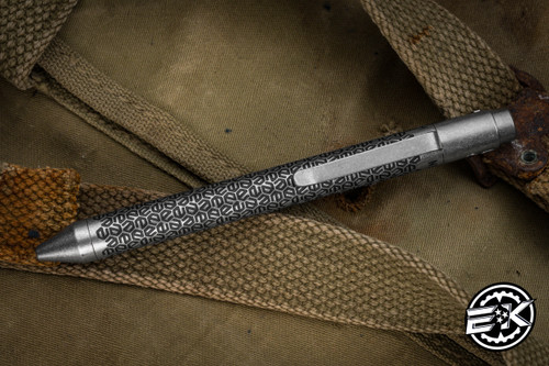 Nottingham Tactical/EKnives EKclusive TiButton E-HEX Blackened Titanium Parker Pen 5.5" Single Lock