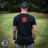 EKnives T-Shirt Red Logo SS Shirt Black Next Level Unisex