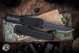 Guardian Tactical SCOUT Black Aluminum OTF Knife 3.4" Clip Point Dark Stonewash Serrated 143612