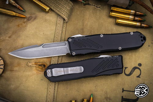 NEW-Guardian Tactical RECON-035 Black OTF 3.3" MagnaCut Drop Point Stonewash 93511