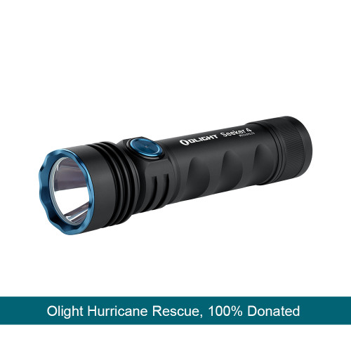 Olight Seeker 4 USB-C Rechargeable EDC Flashlight  Matte Black With 3100 Lumens