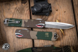 Heretic Knives Manticore X OTF Automatic A10 Edition 3.75" Recurve Stonewash H033F-2A-A10