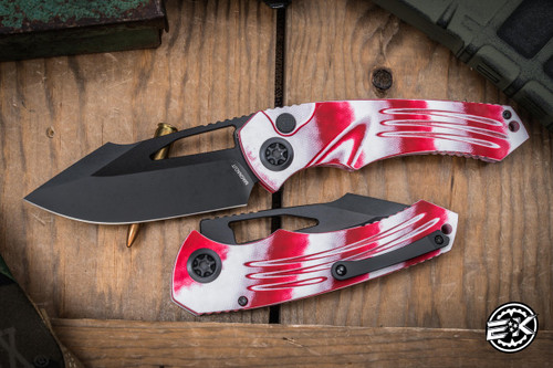 Heretic Knives "Pariah" Manual Candy Cane G-10 3.75" MagnaCut DLC H046-6A-CANDY