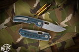 WingManEDC/Tom Mayo MTNT Mach 3 Titanium Blue CF Inlay 2.8" Hand Rubbed