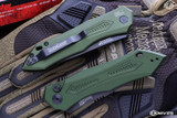 Kershaw Launch 6 Green Aluminum Automatic 3.75" Drop Point Black