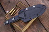 Microtech Socom Alpha Mini Fixed Blade Knife Black G10 3.75" Tanto Serrated Stonewash Apocalyptic 114M-12AP