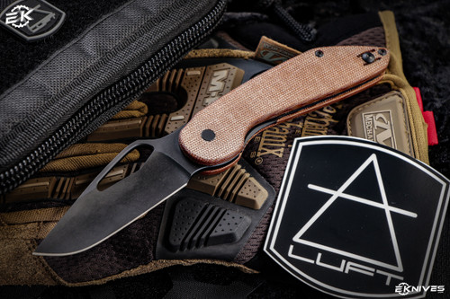 Luft Concepts Avant Brown Micarta 3.3" DLC M390