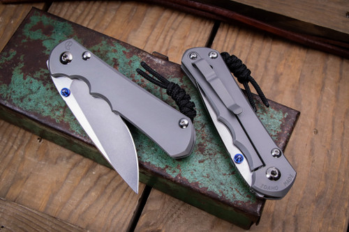 Chris Reeve Knives Large Inkosi Folding Knife Glass Blasted 3.6" MagnaCut Drop Point Stonewash LIN-1108