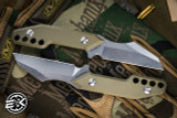 JRW Knives Traitor OD Green Fixed Blade 2.75" Wharncliffe MagnaCut Stonewash