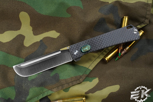 D Rocket Design Jupiter EDC Folding Knife Carbon Fiber 3" Satin Drop Point