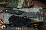 Toor Knives Kingpin The Don Fixed Blade Knife Black G10 4" Tanto Black