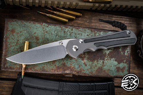 Chris Reeve Knives Large Inkosi Folding Knife Black Canvas Micarta Inlay 3.6" MagnaCut Drop Point LIN-1012