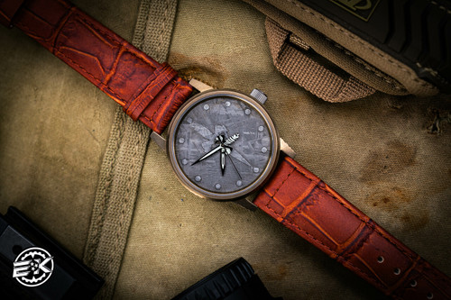 Marfione Custom/Layer Watches Meteorite Dial Titanium Watch, Swiss Movement